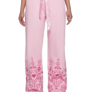 🚫🚫SOLD🚫🚫 Sold Out Sugar Thrillz Pink Flare Pants with Satin Pullstring XXS